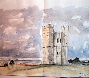 Orford Castle sketch, Mary-Anne Bartlett
